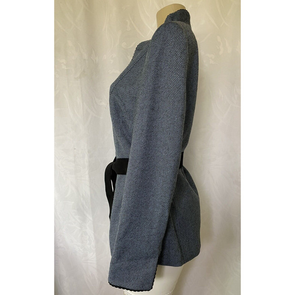 Vintage Carlisle Blazer Jacket Blue Black Wool Three Button Long Sleeve … - Picture 3 of 7